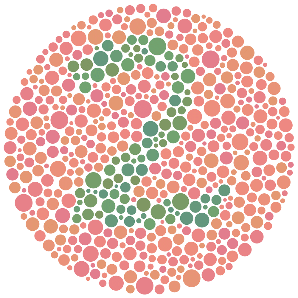 Ishihara-Test fürs Farbsehen (Farbenblindheit)