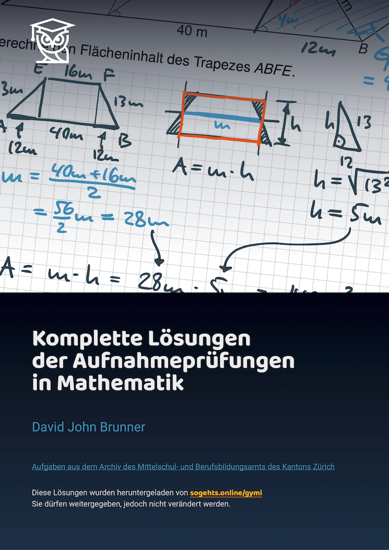 Gymi-Aufnahmeprüfungen-Lösungsbuch