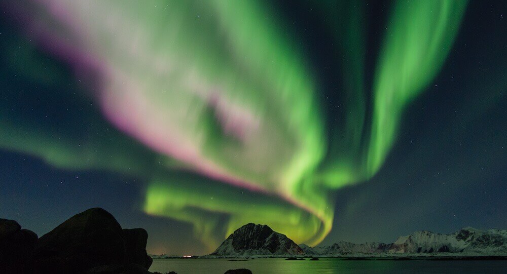 Plasma in der Ionosphäre als Nordlicht (Aurora Borealis)