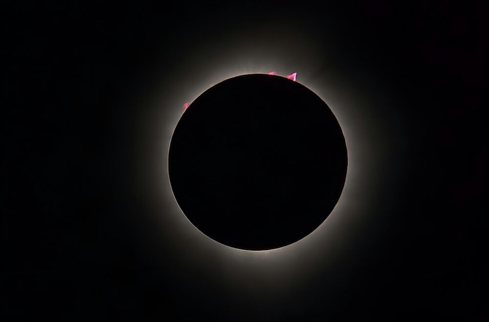 Totale Sonnenfinsternis, aufgenommen in den USA, 2024