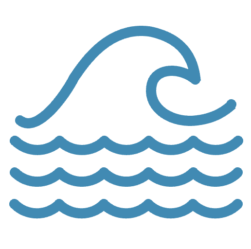 Wasserwellen (Oberflächenwellen, Symbol)